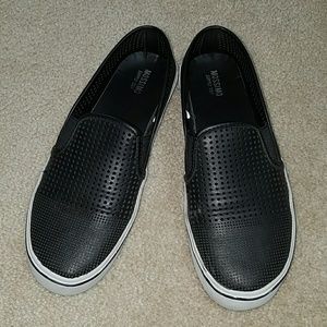 Perforated slip on sneakers